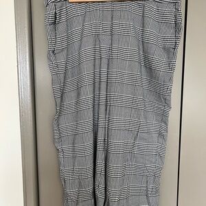 Black and White Glen Plaid Trousers